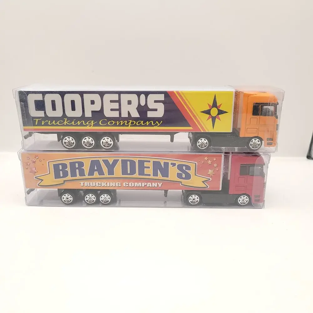 Swibco Trucking Company Toy Semi Truck Set of 10 New in package Orange Gray